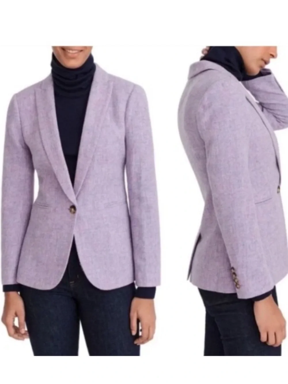 J.Crew Parke Blazer Wool Lavender Purple Tailored Jacket Women’s Size 14